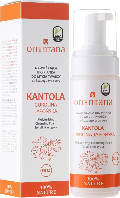 orientana nawilżająca bio pianka do mycia kantola