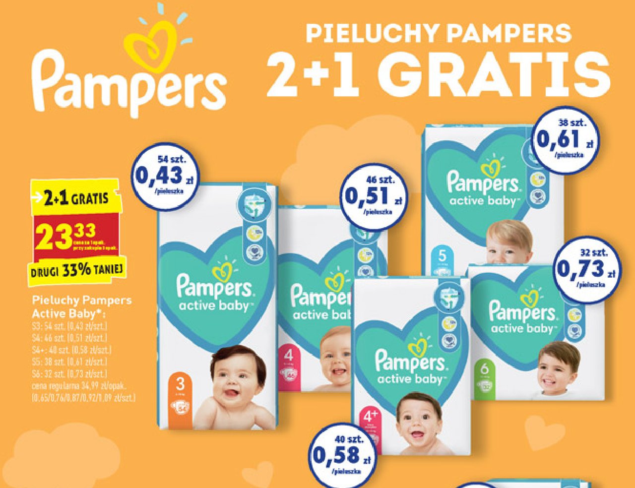 pamper active baby biedronka