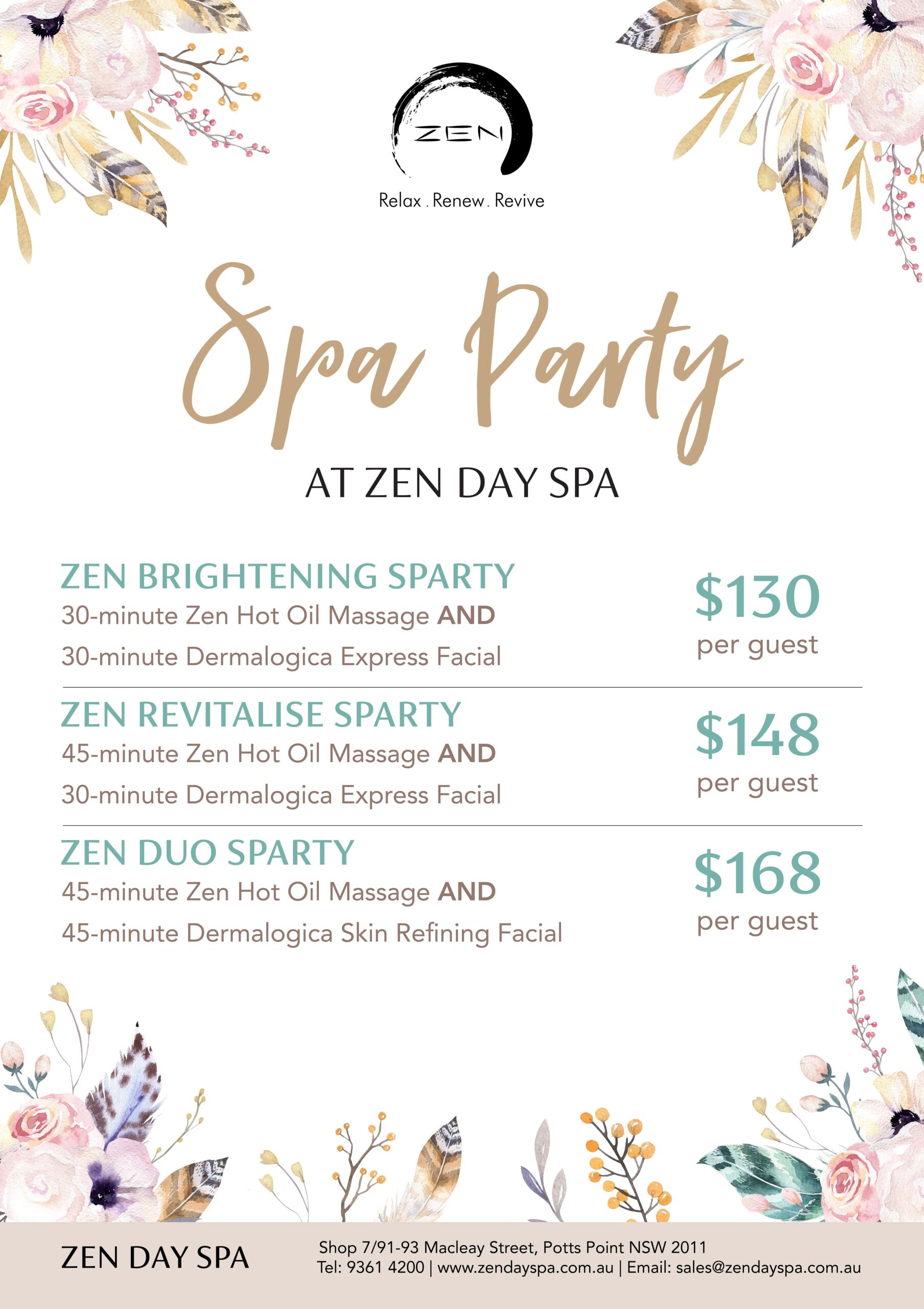 pamper day spa packages