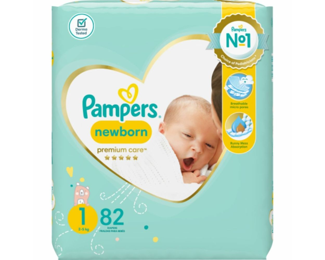 pampers 1 newborn zestaw z pampers 2