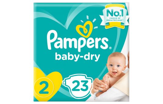 pampers 2 new baby-dry pieluchy 100szt 3-6kg mini