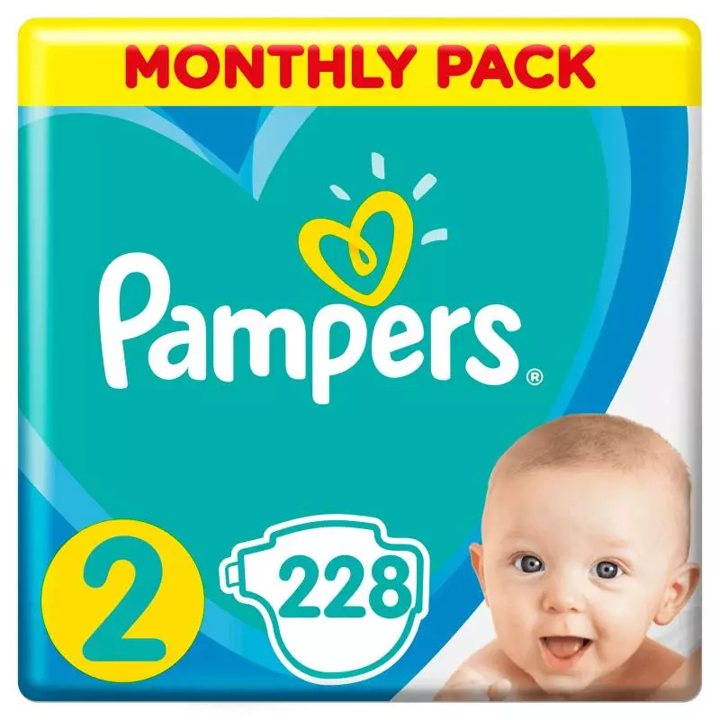 pampers 228 szt