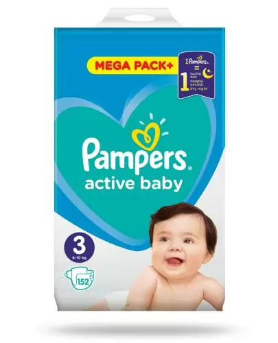 pampers 3 active baby 152 szt cena