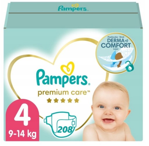 pampers 4 208 szt