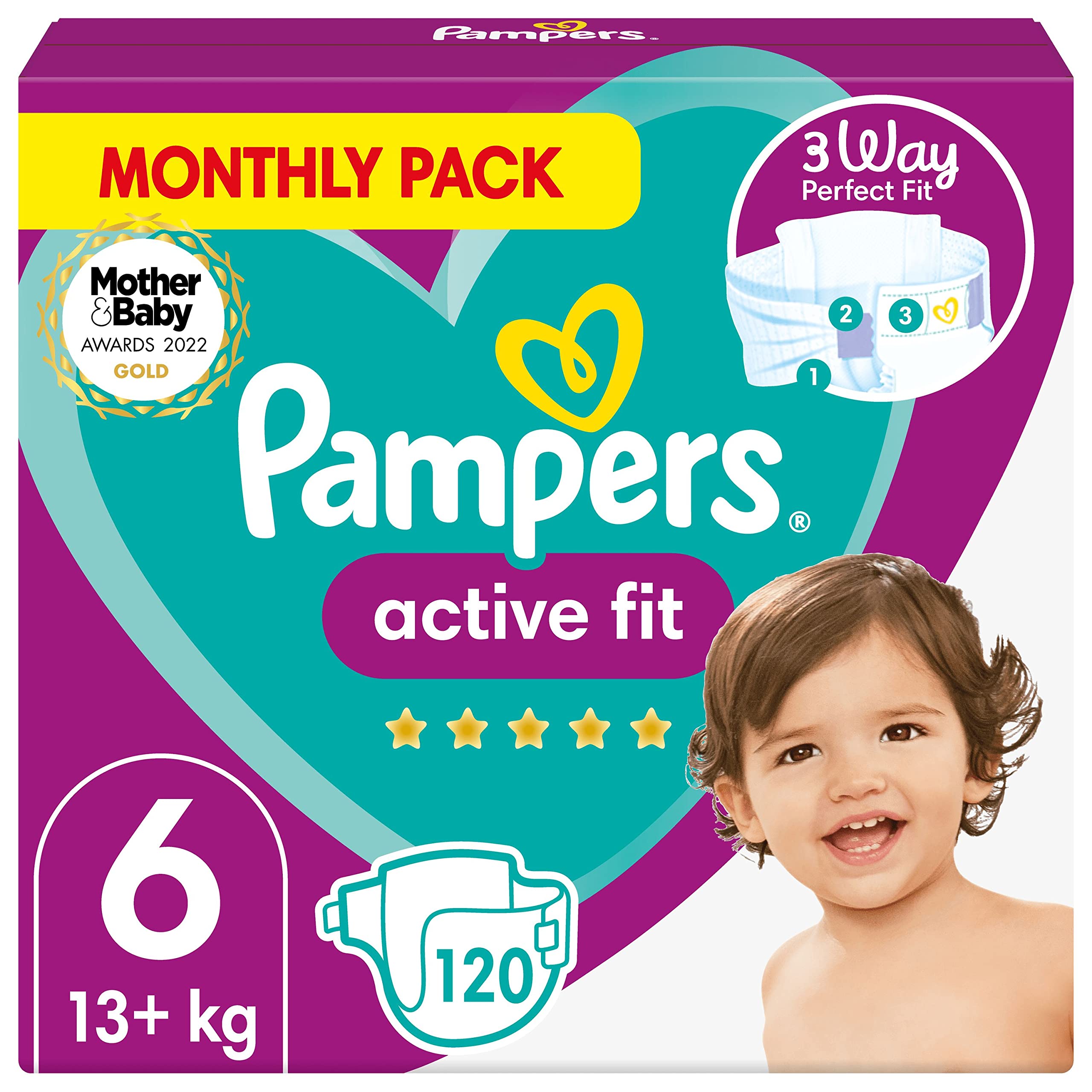 pampers 6 active fit a activr baby