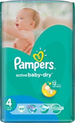 pampers activ baby dry 4 cena