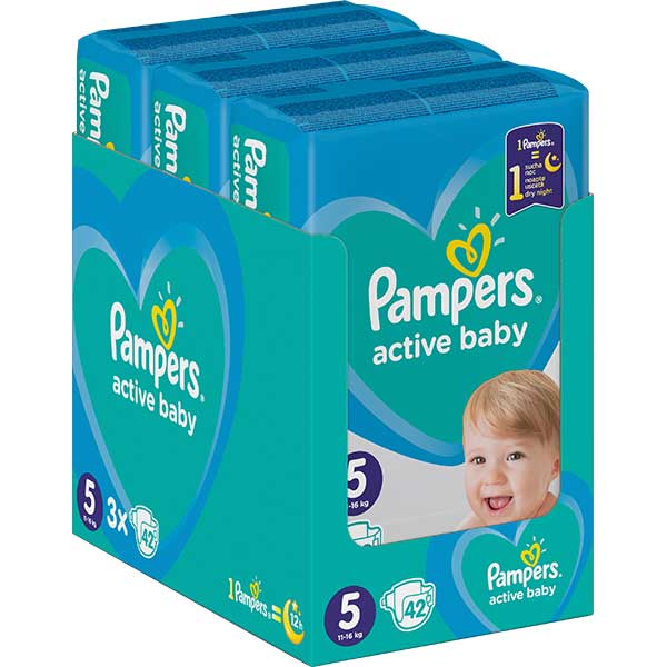 pampers active baby 126 sztuk