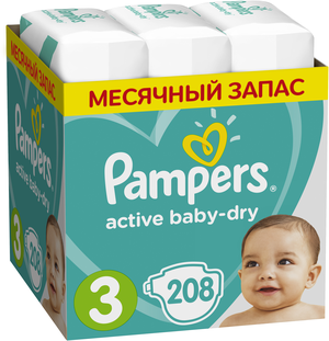 pampers active baby 3 midi 208