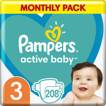 pampers active baby 3 midi 208szt