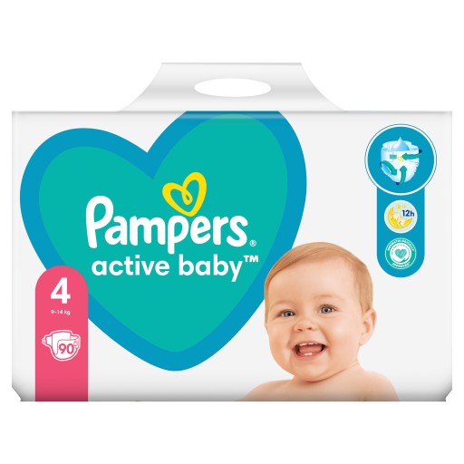 pampers active baby dry 4 90 szt