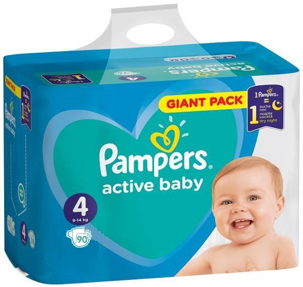 pampers active baby dry 4 90 sztuk