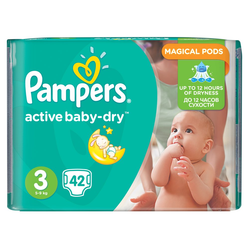 pampers active baby-dry pieluchy 3 midi