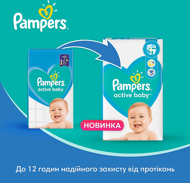 pampers active baby niebieski