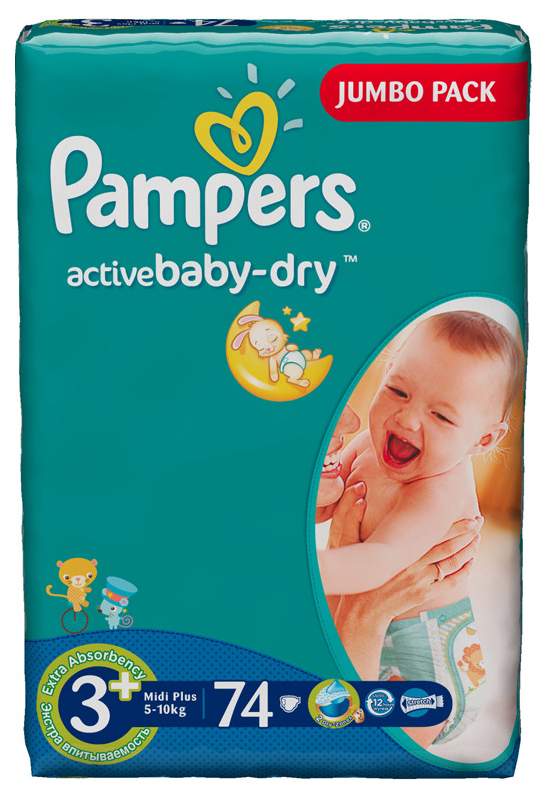 pampers baby dry midi 74