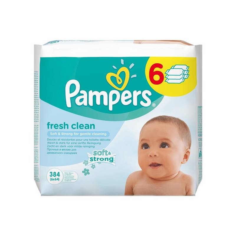 pampers baby fresh chusteczki 6x64 szt