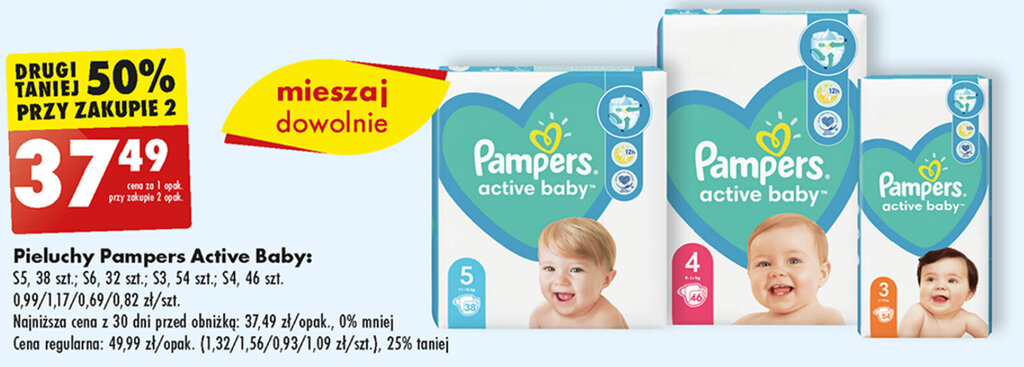 pampers biedronka 49.99