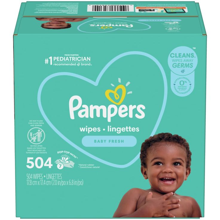 pampers box baby wipes