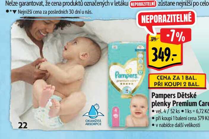 pampers care 2 22 cena