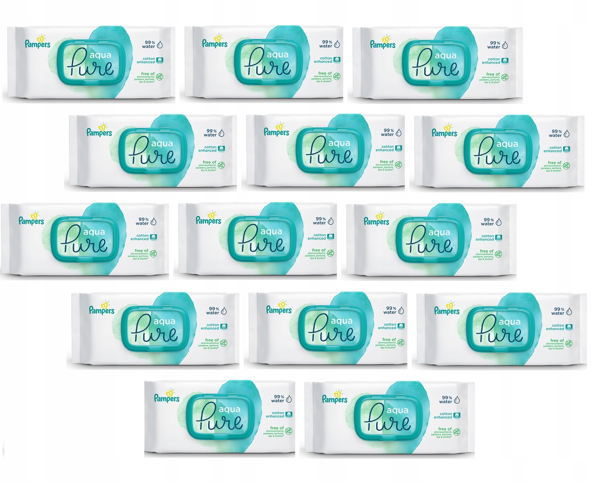 pampers chusteczki nawilżające aqua pure 14 x 48