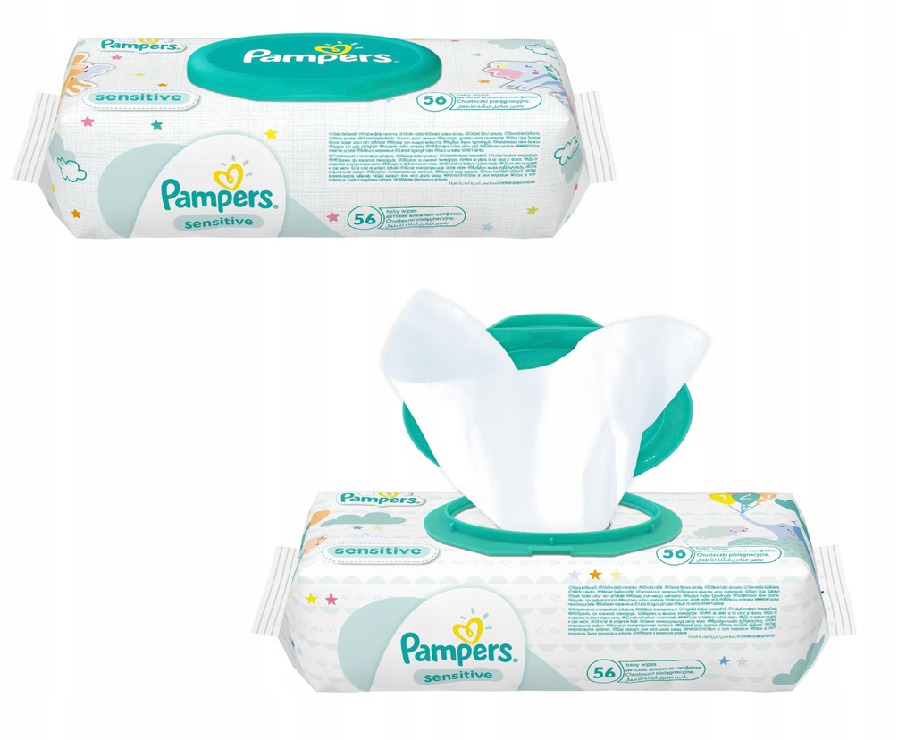 pampers chusteczki sensitive 12 x 56 szt