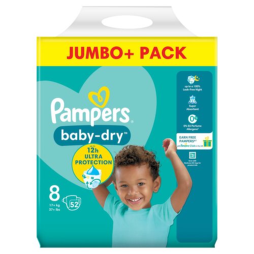 pampers jumbo paack size 8