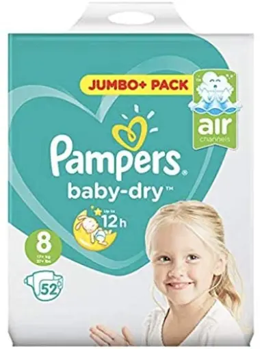 pampers jumbo paack size 8