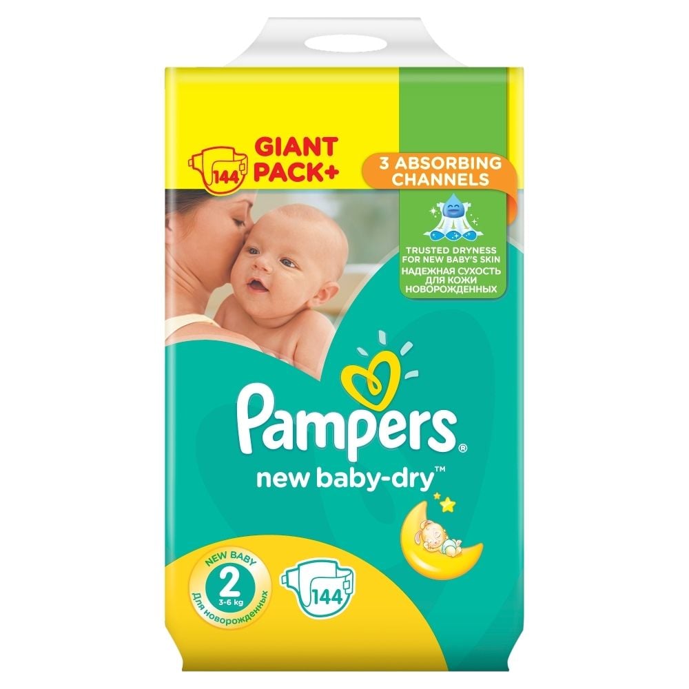 pampers new baby dry 2 144 szt