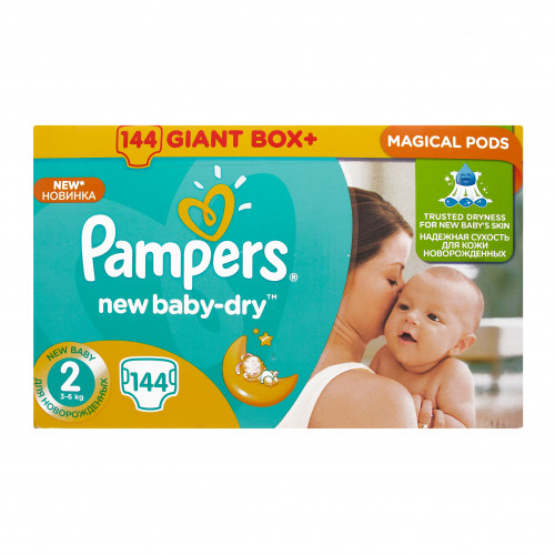 pampers new baby dry 2 144 szt