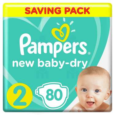 pampers new baby dry 2 80 szt