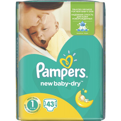 pampers new baby dry 2 giant box 144szt