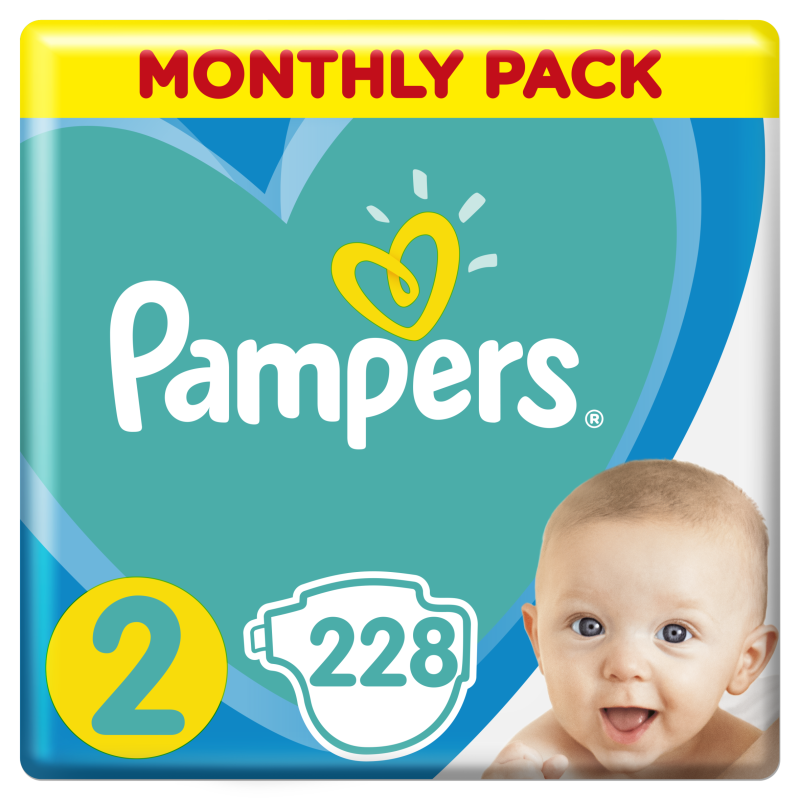 pampers new baby-dry pieluchy rozmiar 2 mini 3-6kg 100 sztuk