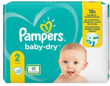 pampers new baby-dry rozmiar 2 mini 228 pieluszek