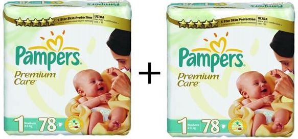 pampers pieluszki premium care 1 newborn 156 szt