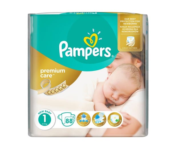 pampers premium care 1 2-5kg 88 szt