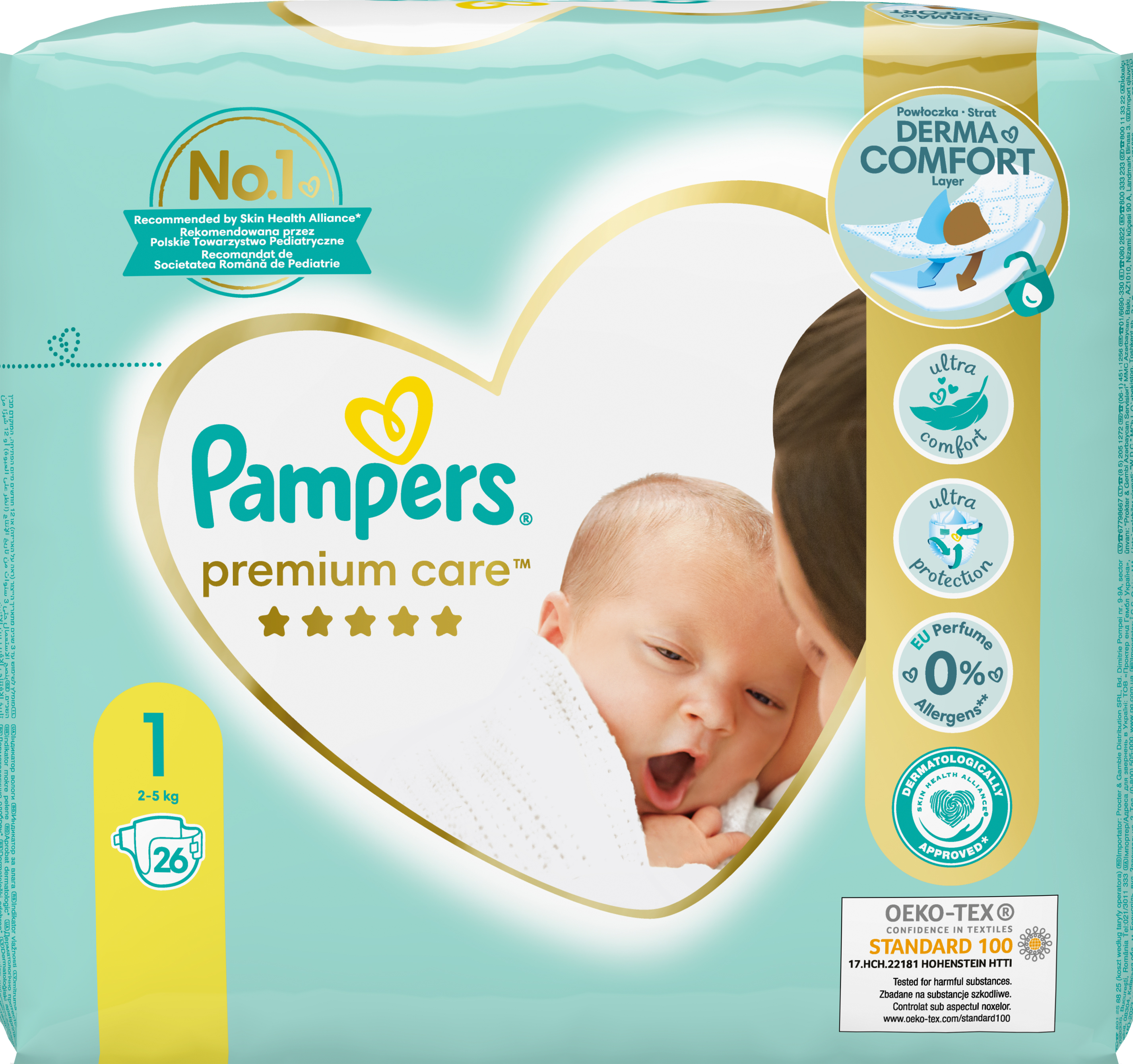 pampers premium care pieluchy jednorazowe rozmiar 1 newborn 2-5 kg