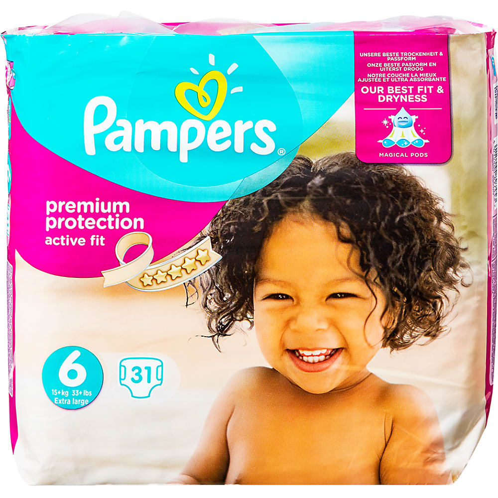 pampers premium protection active fit