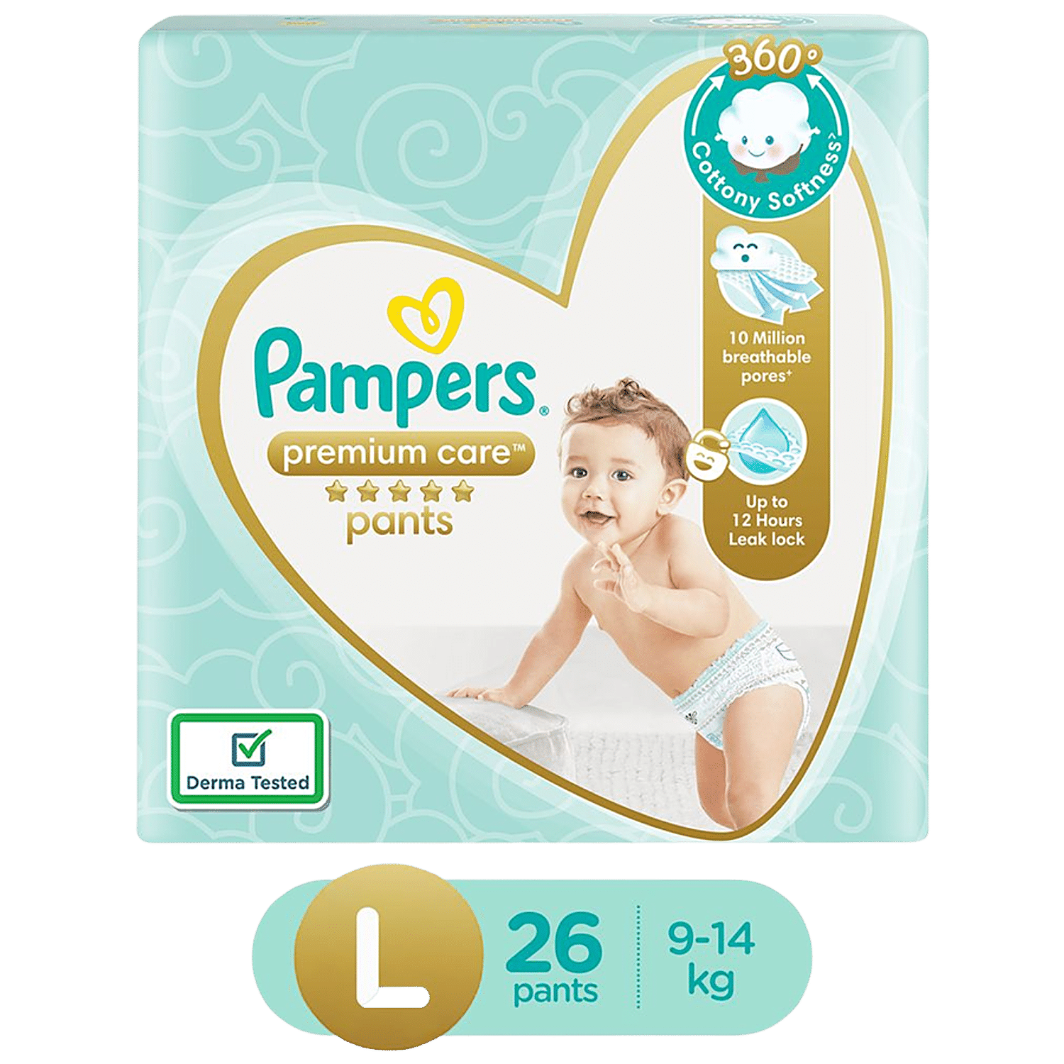 pampers prenium pants large