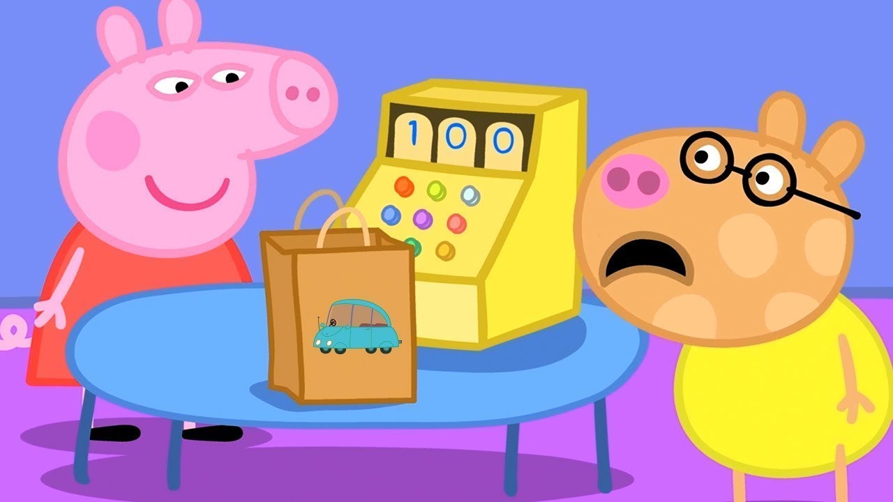 peppa dostała pieluchy na urodziny bajki