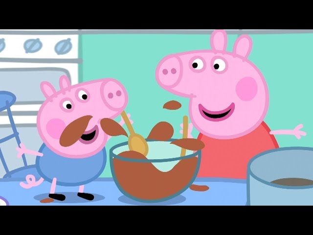 peppa dostała pieluchy na urodziny bajki