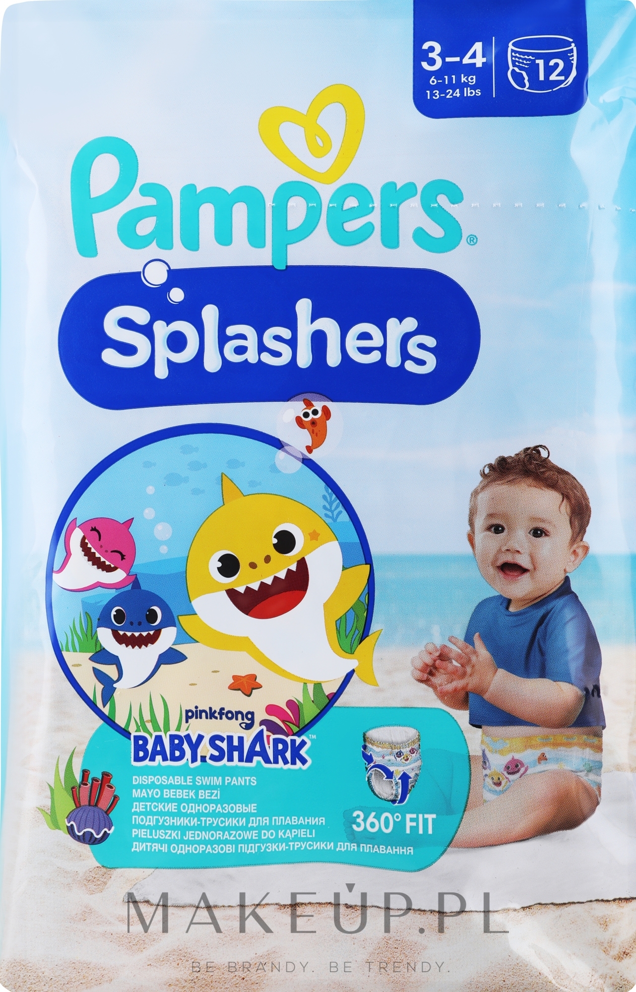 pieluchomajtki do pływania pampers splashers