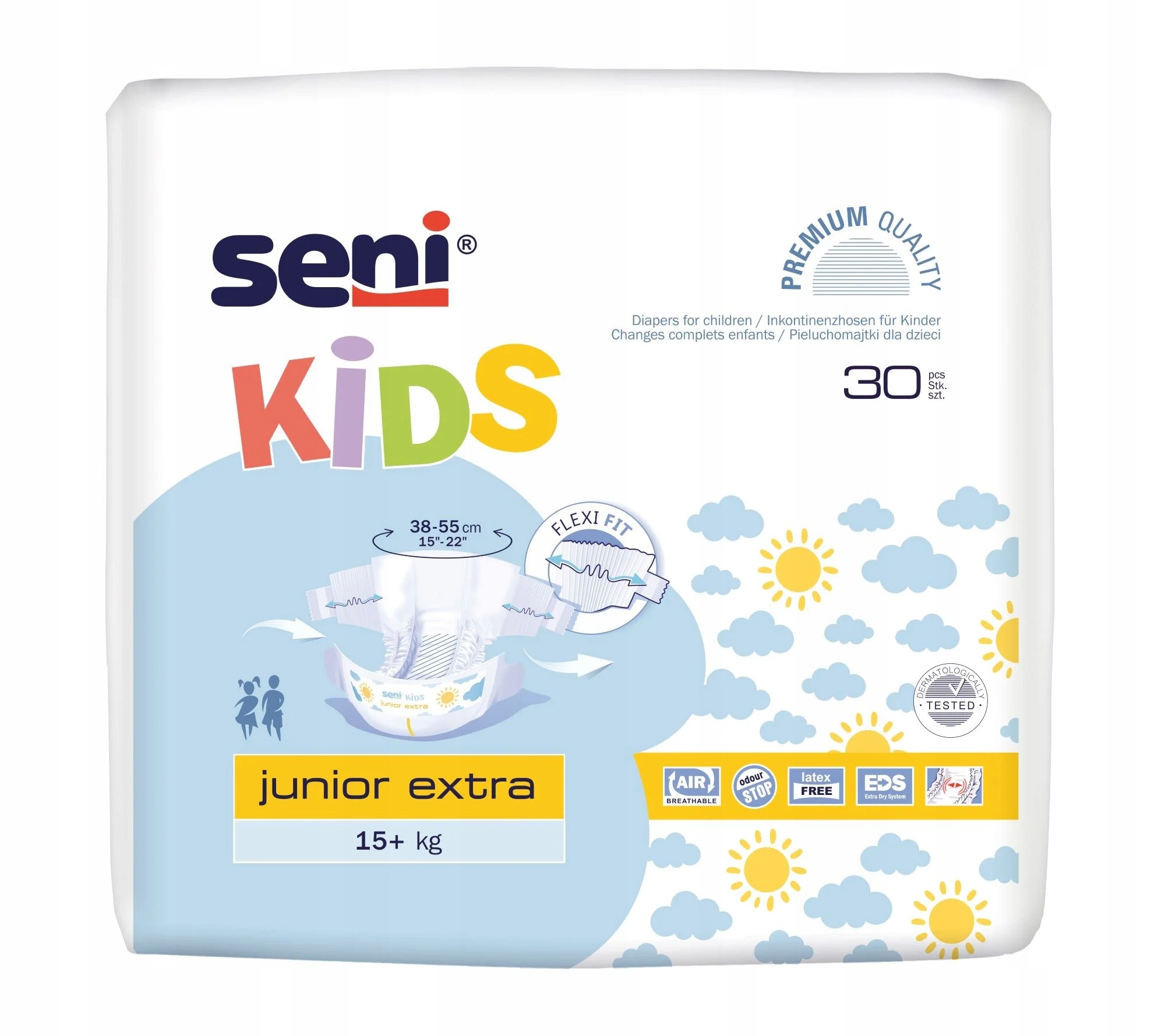 pieluchomajtki seni kids junior extra od 15-30 kg