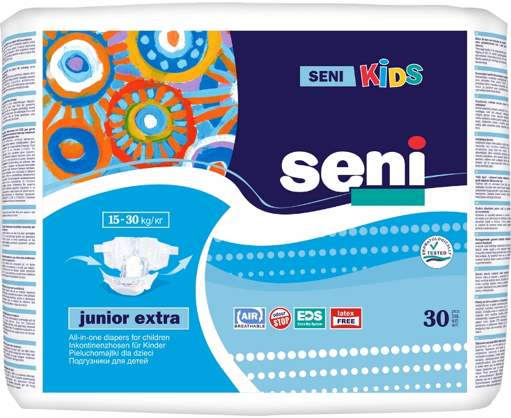 pieluchomajtki seni kids junior extra od 15-30 kg