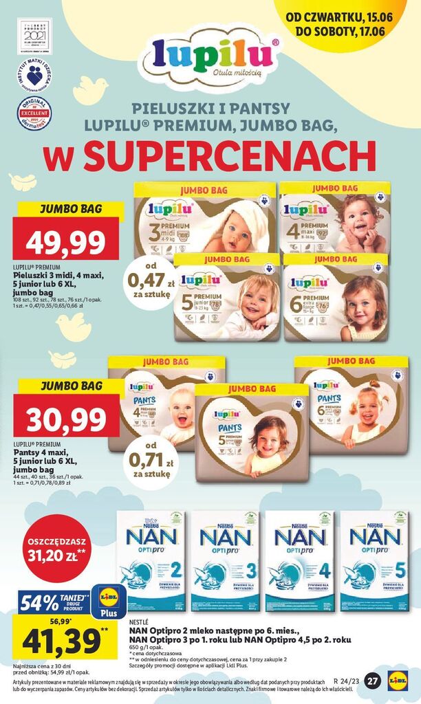 pieluchy 6 lidl.cena