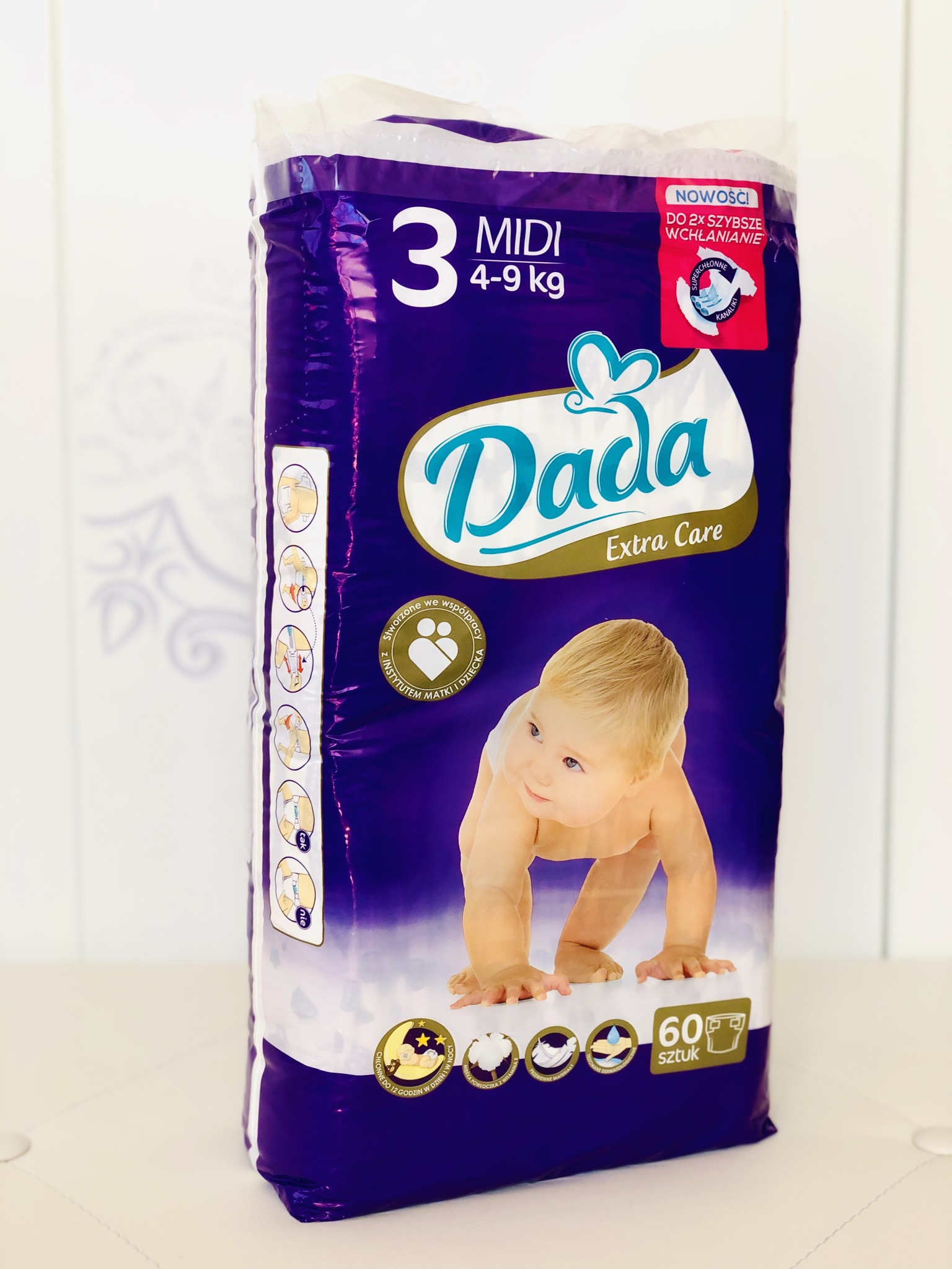 pieluchy dada extra care midi 60 szt