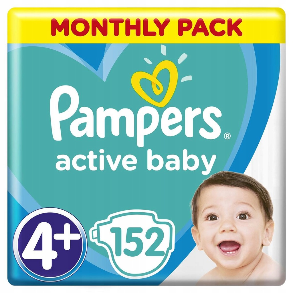 pieluchy pampers 4+ 152 sztuki