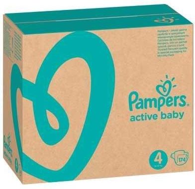 pieluchy pampers active baby mth 4 maxi 174szt