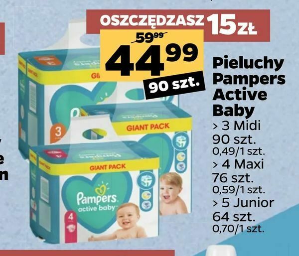 pieluchy pampers netto