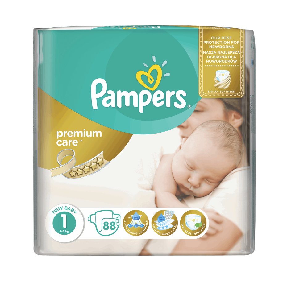 pieluchy pampers premium care 1 new born