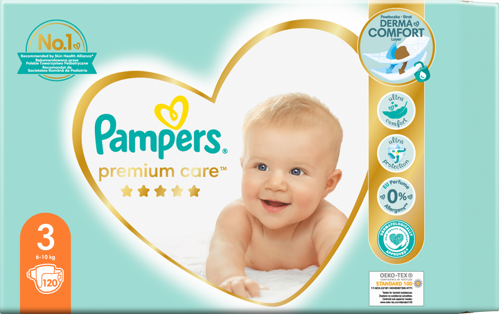 pieluchy pampers premium care 3 midi 120szt