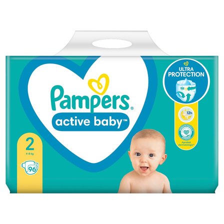 pieluchy pampers różowe i niebieskie